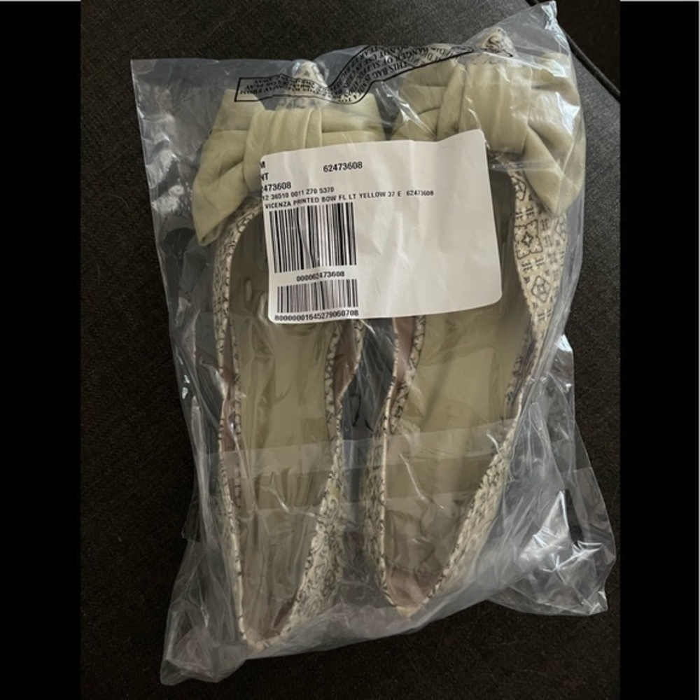 Anthropologie Vicenza Printed Bow Flats Green - Picture 5 of 5